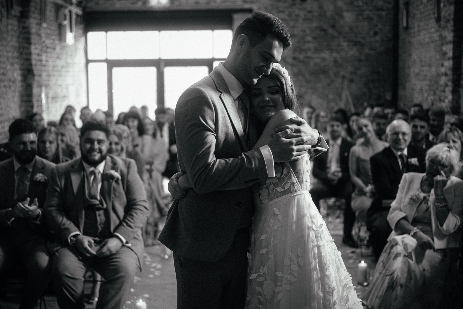 Wedding ceremony at the barns east yorkshire
