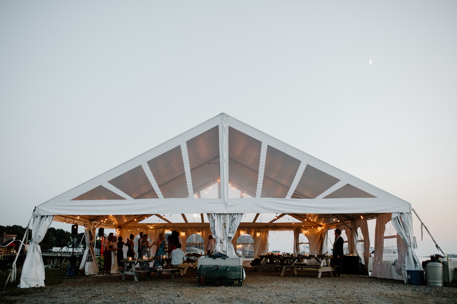 Tent Lighting, Coastal Maine Canopies