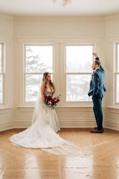 A Dreamy Winter Elopement at Somers Mansion on Flathead Lake