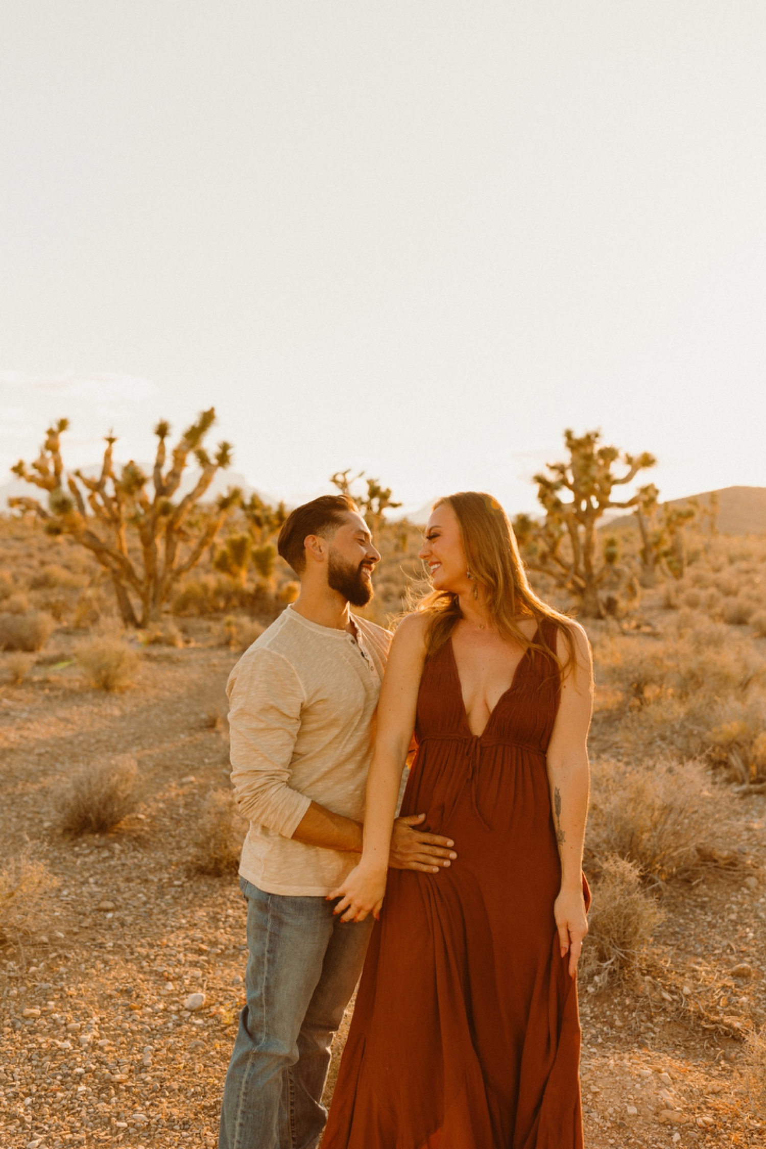 Sunset Engagement Photos in the Desert | Howie Photography