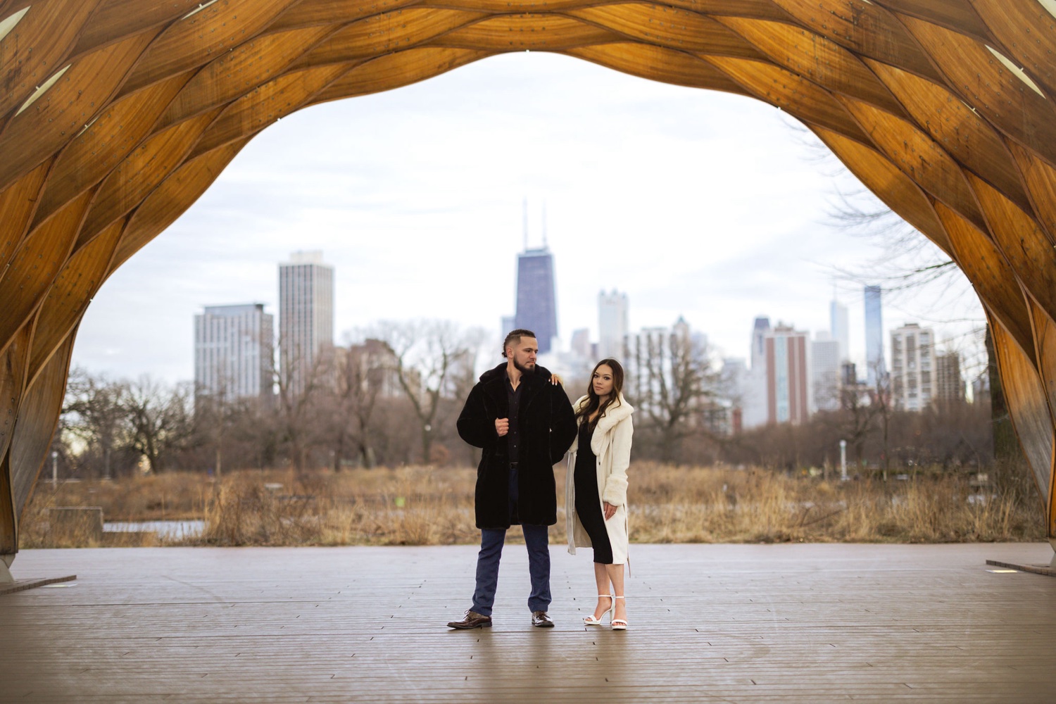 Bianca and John's Snowy Engagement Session in Central Park - Jakub Redziniak