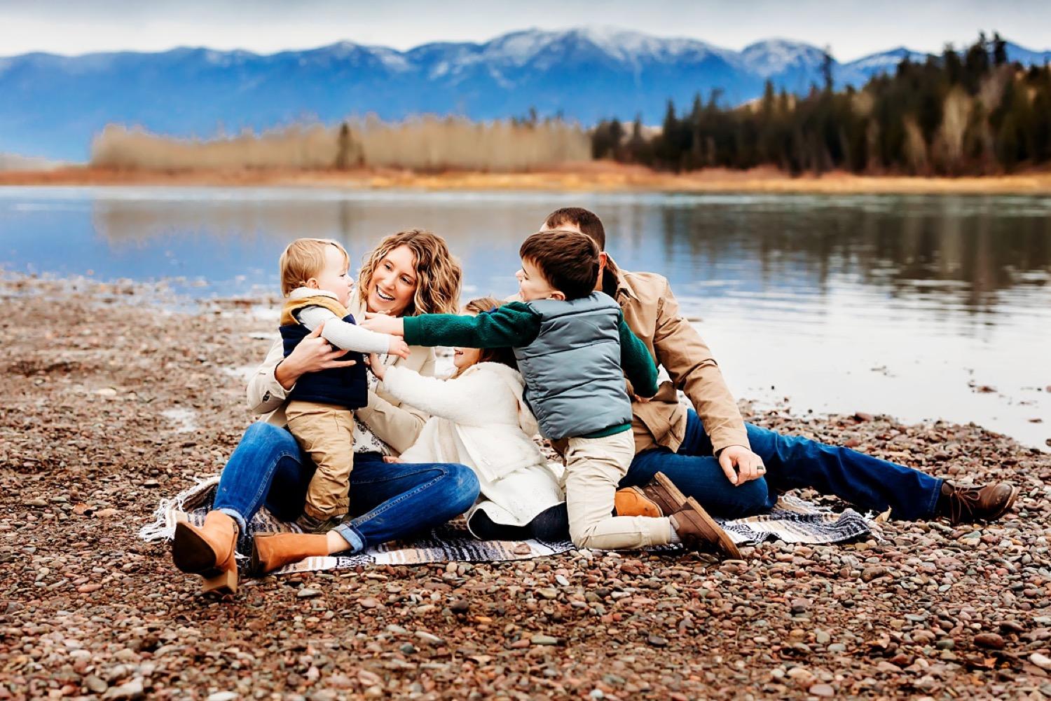 Kalispell family portrait photography by Kalispell family and maternity photographer Valerie Clement Photography