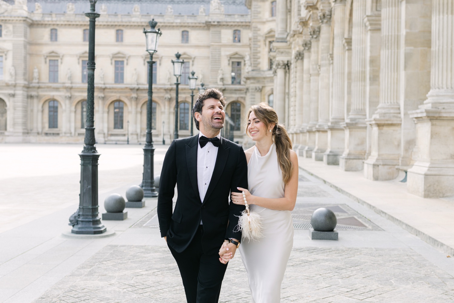 sachin and babi light blue dress Engagement in Paris