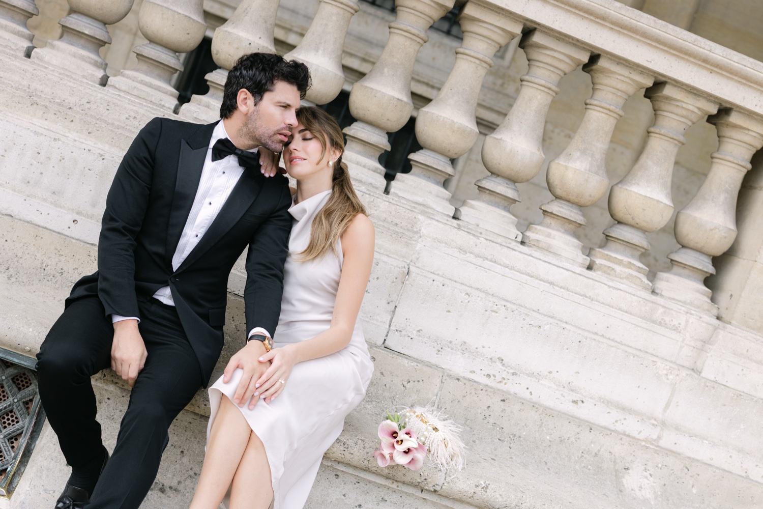 sachin and babi light blue dress Paris Pre-wedding shoot