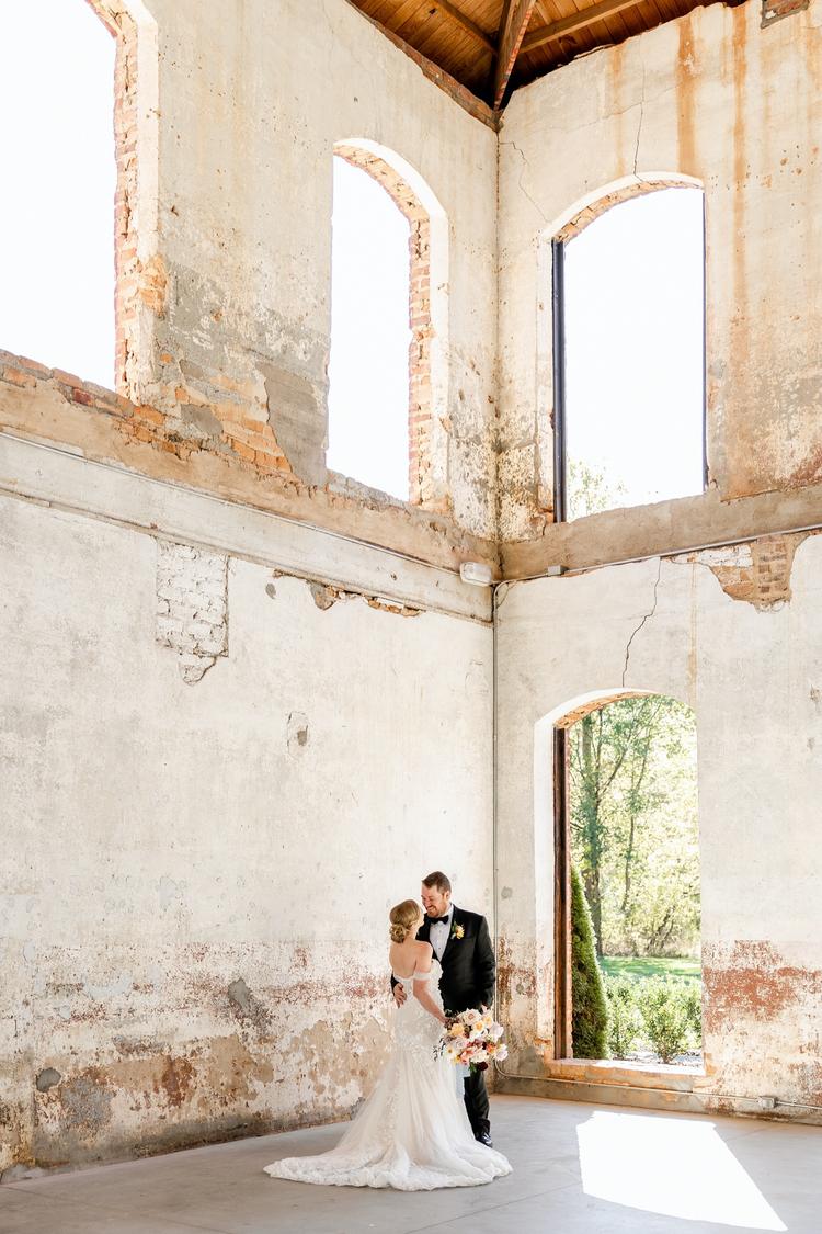 Southern Cotton Mill Romantic Industrial Shoot - A Twist on the Classic  Southern Wedding Styled Shoot at Providence Cotton Mill, Maiden, North  Carolina - Revival Photography