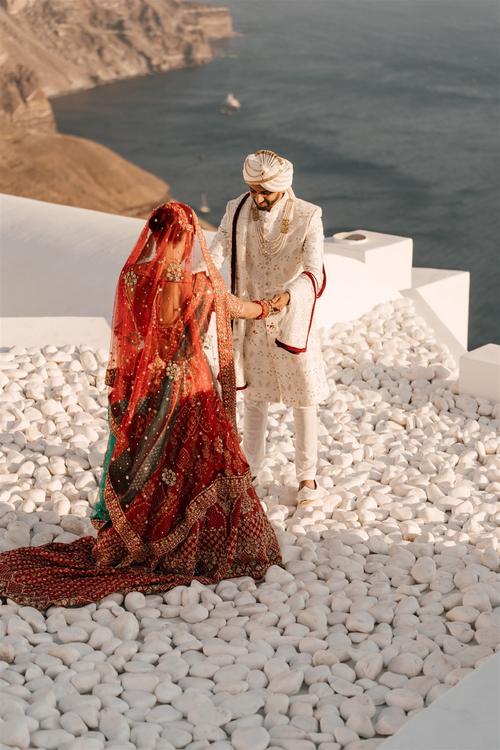 Indian Wedding in Santorini, Greece - Phosart Photography