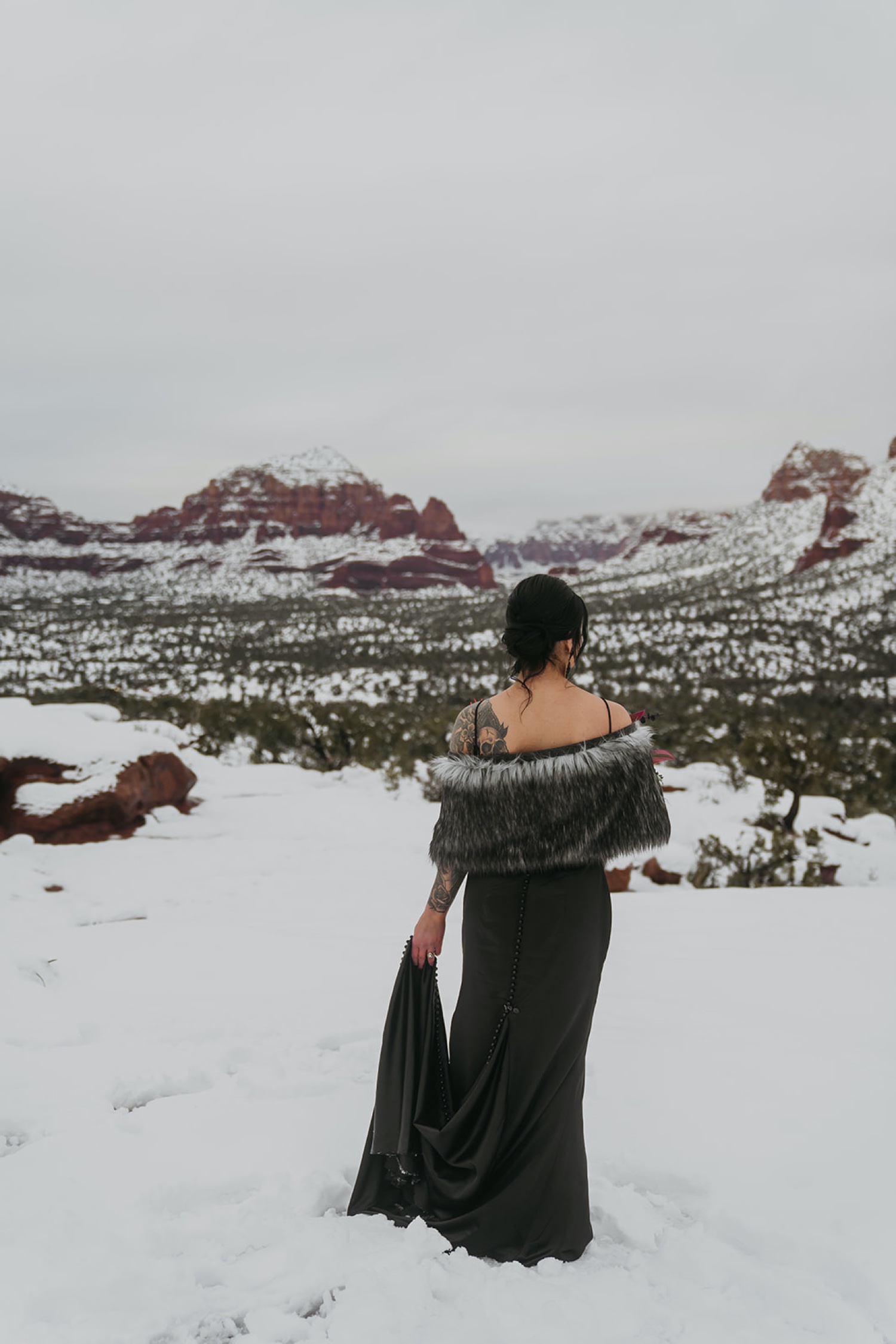 princess polly baby blue dress Wedding Dress Designer Rebecca Schoneveld's Winter Elopement