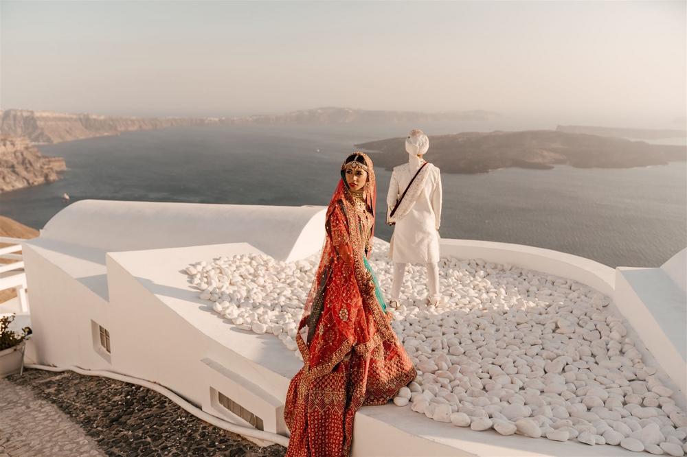 Indian Wedding in Santorini, Greece - Phosart Photography